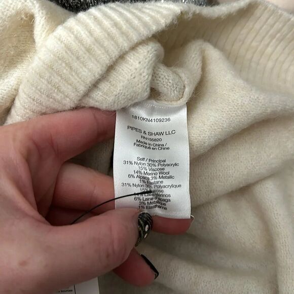 Veronica Beard Miley Colorblock Metallic Pullover Sweater Size S - Picture 7 of 7